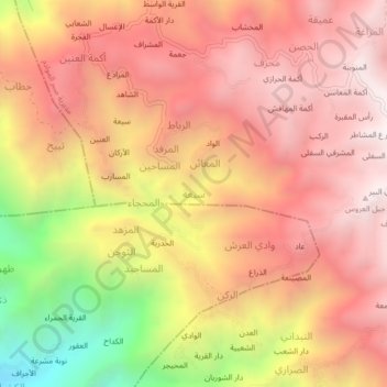 Si`ah topographic map, elevation, terrain