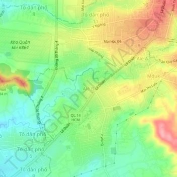 Alê B topographic map, elevation, terrain