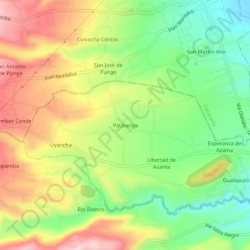 Patalanga topographic map, elevation, terrain