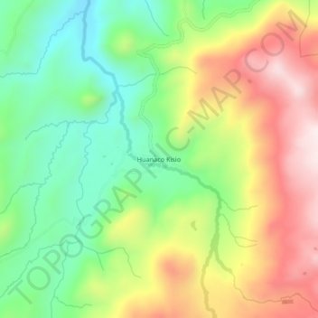 Huanaco Kisio topographic map, elevation, terrain