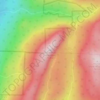 Green Mountain topographic map, elevation, terrain