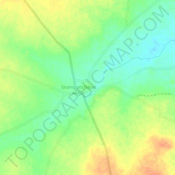 Angar topographic map, elevation, terrain