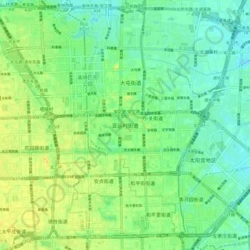 Yayuncun topographic map, elevation, terrain