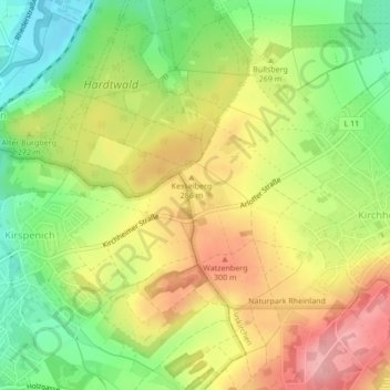 Am Kesselberg topographic map, elevation, terrain