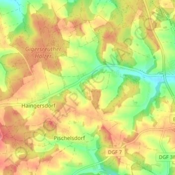 Höherskirchen topographic map, elevation, terrain