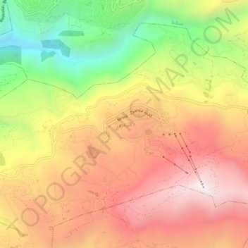 Zaarour topographic map, elevation, terrain