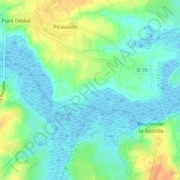 Montessy topographic map, elevation, terrain