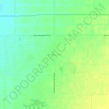 Arizona City topographic map, elevation, terrain