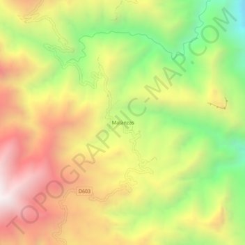 Matanzas topographic map, elevation, terrain