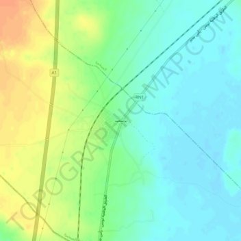 Bousaid topographic map, elevation, terrain