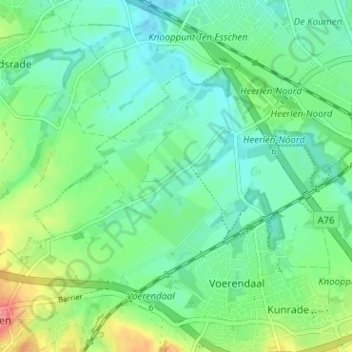 Retersbeek topographic map, elevation, terrain