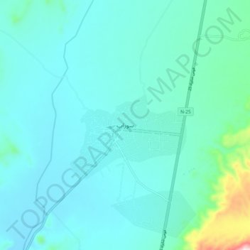 Surab topographic map, elevation, terrain
