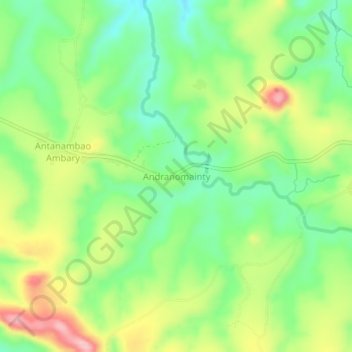 Andranomainty topographic map, elevation, terrain