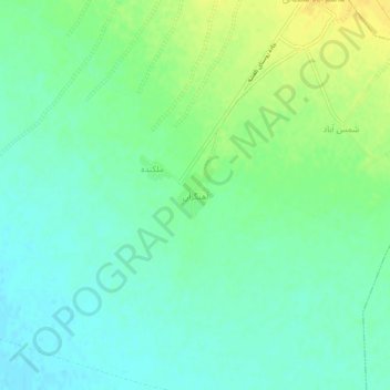 آهنگران topographic map, elevation, terrain