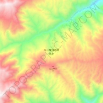 东山傈僳族彝族乡 topographic map, elevation, terrain