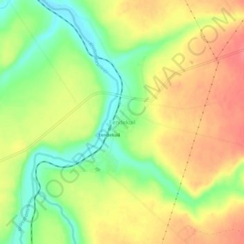 Eendekuil topographic map, elevation, terrain