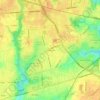 Bordeaux topographic map, elevation, terrain