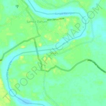 Telok topographic map, elevation, terrain