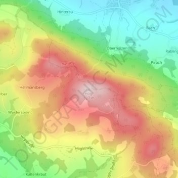 Högl topographic map, elevation, terrain