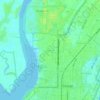 Donan topographic map, elevation, terrain