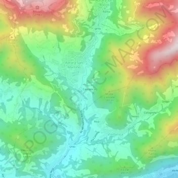 Canzanica topographic map, elevation, terrain