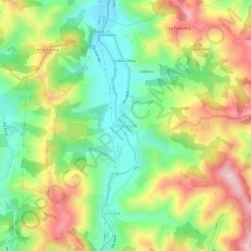 Mercatale topographic map, elevation, terrain