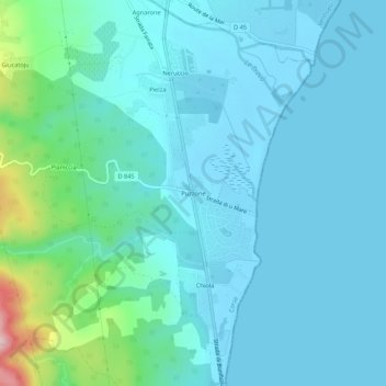 Puzzone topographic map, elevation, terrain