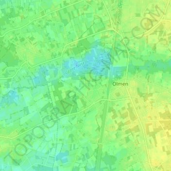 Zandvliet topographic map, elevation, terrain
