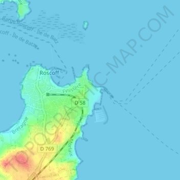 Port de Bloscon topographic map, elevation, terrain