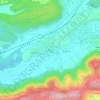 Geißlingen topographic map, elevation, terrain