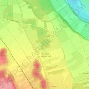 Lechrain topographic map, elevation, terrain