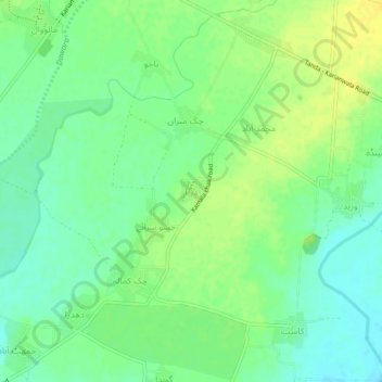 Darya topographic map, elevation, terrain
