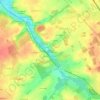 Les Bains topographic map, elevation, terrain
