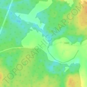 Потёсы topographic map, elevation, terrain