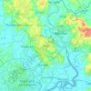 Dĩ An topographic map, elevation, terrain