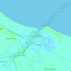 Tanjung Tiram topographic map, elevation, terrain