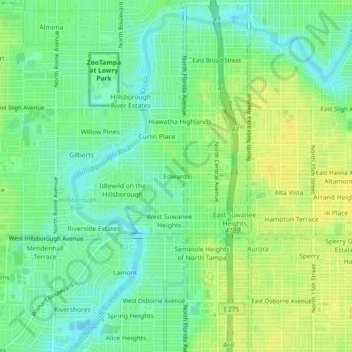Edwards topographic map, elevation, terrain
