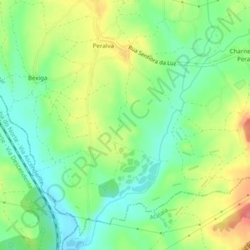 Vale de Almoinhas topographic map, elevation, terrain
