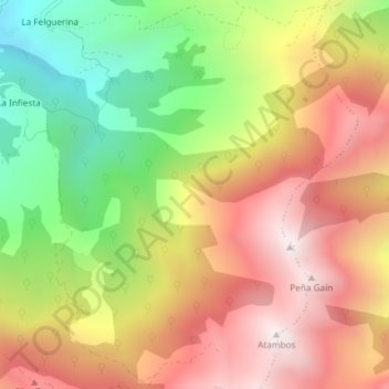 Telles topographic map, elevation, terrain