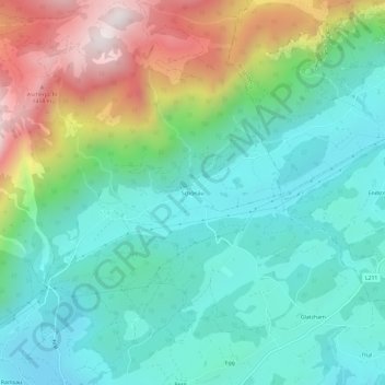 Schönau topographic map, elevation, terrain