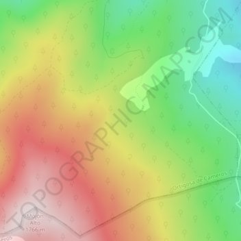 El Poyazo topographic map, elevation, terrain