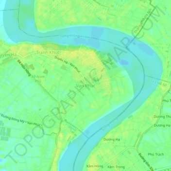 Vạn Phúc topographic map, elevation, terrain