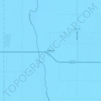 Alamorio topographic map, elevation, terrain