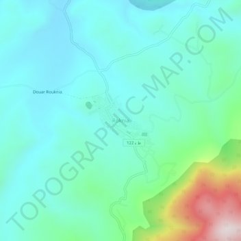 Roknia topographic map, elevation, terrain