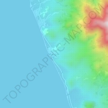 Masgad topographic map, elevation, terrain