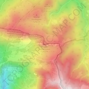 Groppo del Vescovo topographic map, elevation, terrain