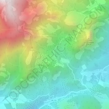 Alto Petrópolis topographic map, elevation, terrain