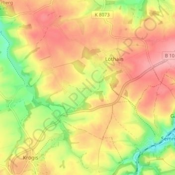 Canitz topographic map, elevation, terrain