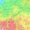 Pforzheim topographic map, elevation, terrain