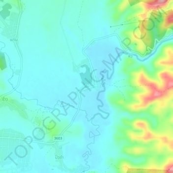Kham topographic map, elevation, terrain
